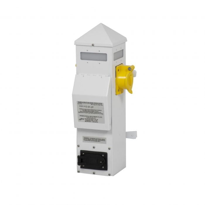 International Dock Products SPC-21-2T-326 Slim line Piling Mount Dockside Elec, Pillar 30A & 20A
