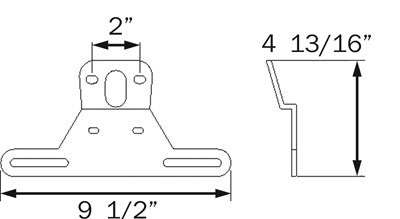 Optronics License Plate Bracket Black Plastic