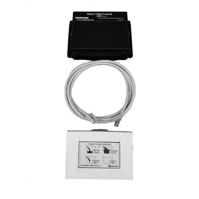 Raritan 221HR012 Marine Elegance Straight Back, Raw Water, Low Profile 12V Toilet, White
