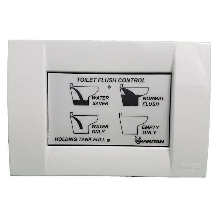 Raritan 221HR012 Marine Elegance Straight Back, Raw Water, Low Profile 12V Toilet, White