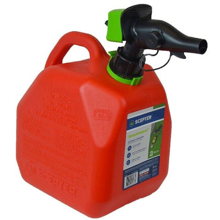 Scepter FR1G201 Smartcontrol Fuel Container EPA/CARB Compliant, Gasoline, 2 gal, Red, 9.7"Lx6.9"Wx11.5"H