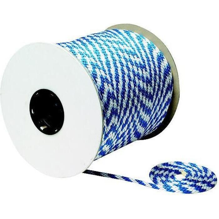 Seachoice 50-42780 Blue/White Solid Braid MFP Multi-Purpose Spool (Derby Rope), 3/8" x 500'