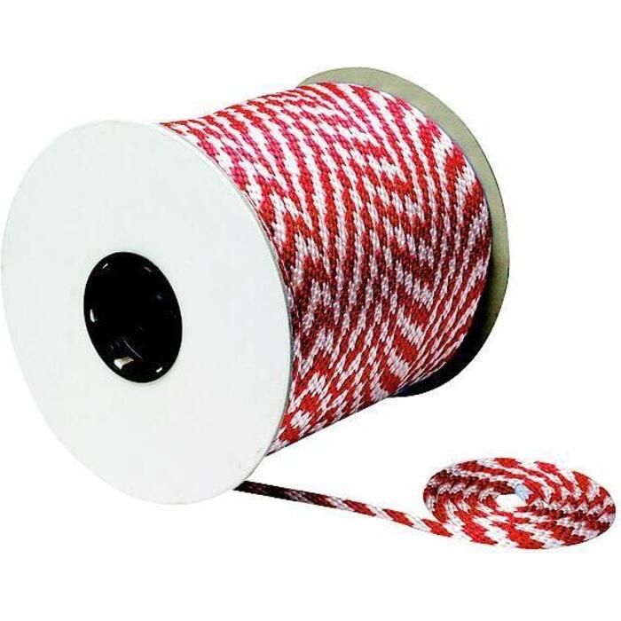 Seachoice 42770 Red/White Solid Braid MFP Multi-Purpose Spool (Derby Rope), 3/8" x 500'