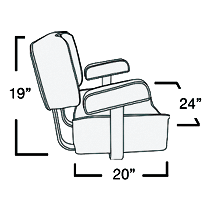 Springfield 1020009 Deluxe Captain's Seat With Stand, Black
