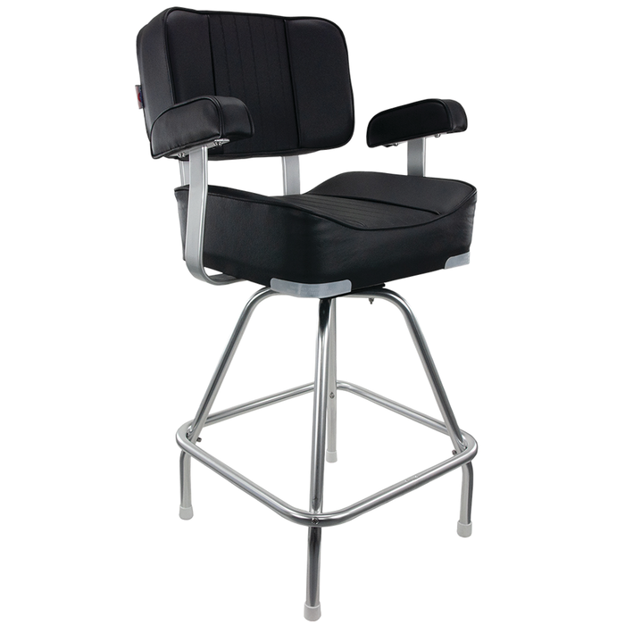 Springfield 1020009 Deluxe Captain's Seat With Stand, Black