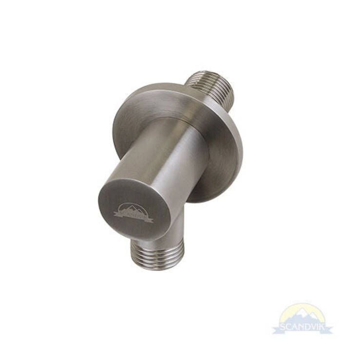 Scandvik 74165 Stainless Steel Bulkhead Elbow Connector, 1/2" NPS
