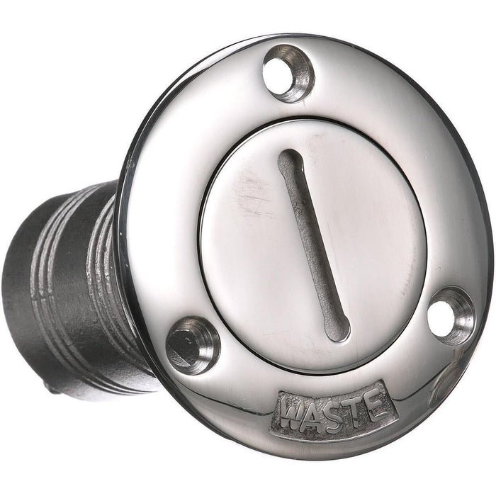 Seachoice 32281 SS Deck Fill w/ Cap (Chain Tether) for 1-1/2" Hose