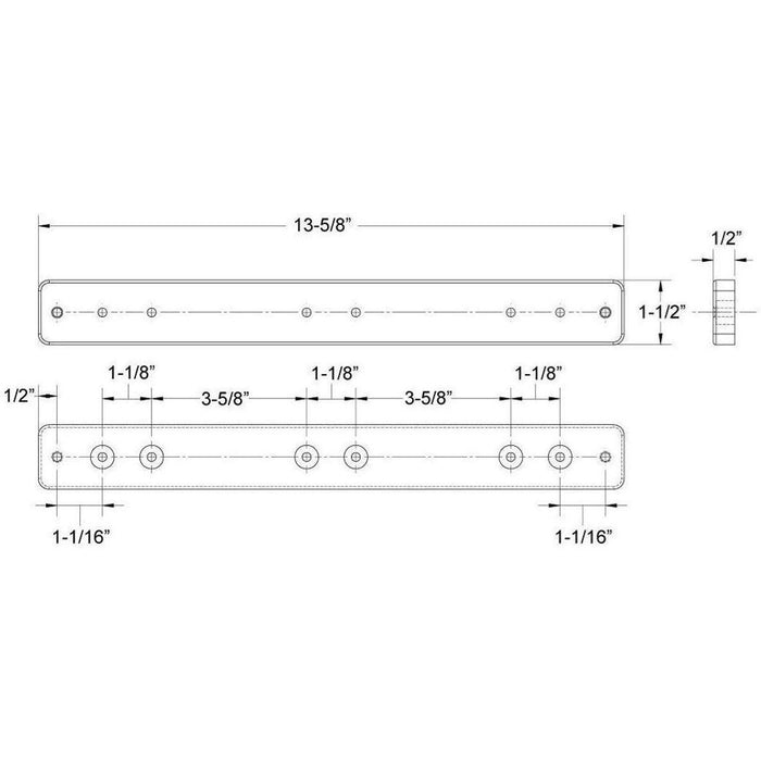 Taco Metals F16-2753-1 3-Rod Stainless Steel Rod Hanger Rack