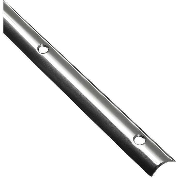 Seachoice 29403 Stainless Steel Hollow Back Rub Rail, 1"W x 12' L, .077 Ga.