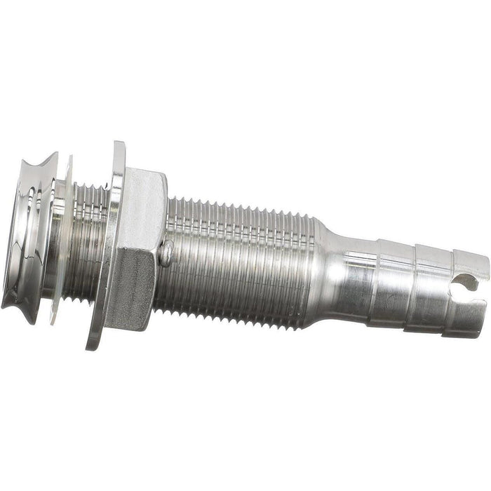 Seachoice 50-18591 Thru Hull Fitting, Mega-Flow Dripless, 316 Stainless Steel, Fits 5/8" Hose, 1-1/2" Max Hull