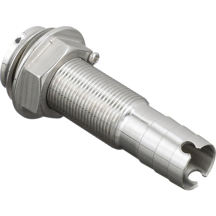 Seachoice 50-18601 Thru Hull Fitting, Mega-Flow Dripless, 316 Stainless Steel, Fits 3/4" Hose, 1-1/2" Max Hull