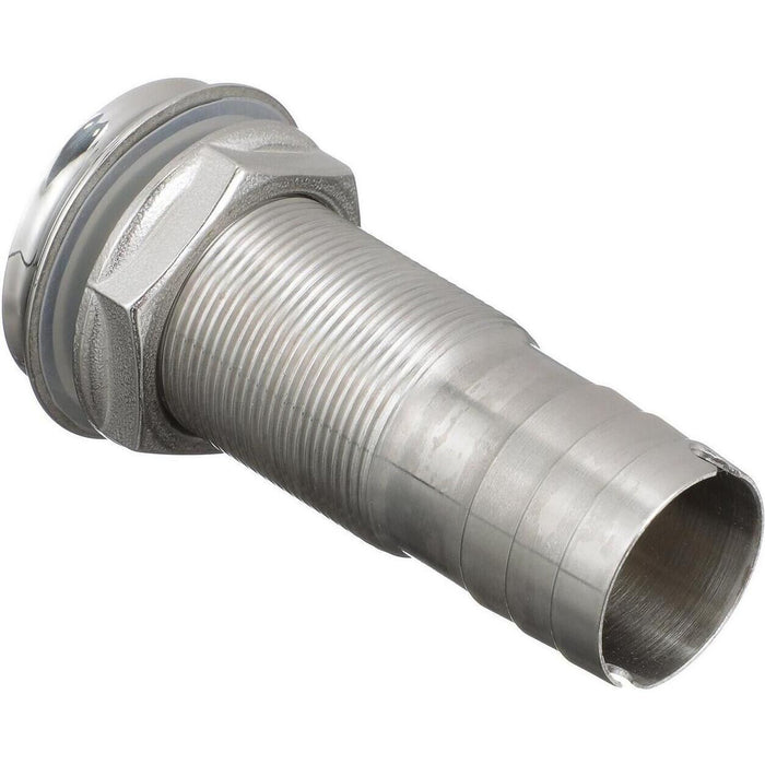 Seachoice 50-18621 Mega-Flow Dripless Thru Hull Fitting, 316 SS, Fits 1-1/8" Hose, 1-1/2" Max Hull