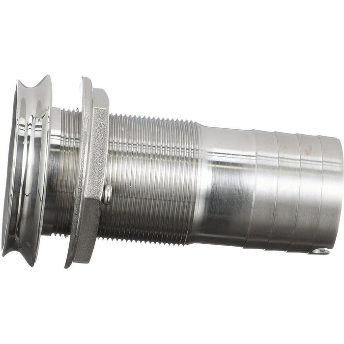 Seachoice 50-18631 Mega-Flow Dripless Thru Hull Fitting, 316 SS, Fits 1-1/2" Hose, 1-1/2" Max Hull