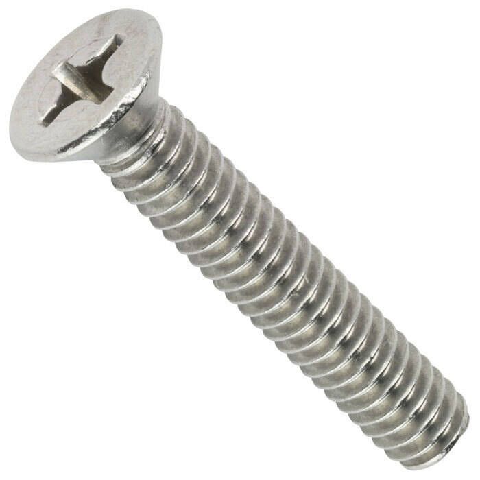 Seachoice MP0777SC SS Phillips Machine Screw Flat Head, 1/4-20 x 3/4"