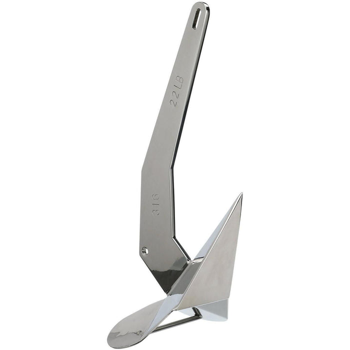 Seachoice 43850 Stainless Steel Plow Anchor, 22 lbs.