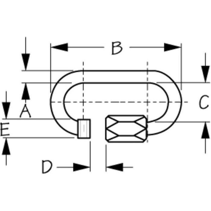 Sea Dog 153708-1 Sea-Dog Quick Link, Stainless, 5/16" X 2-15/16"