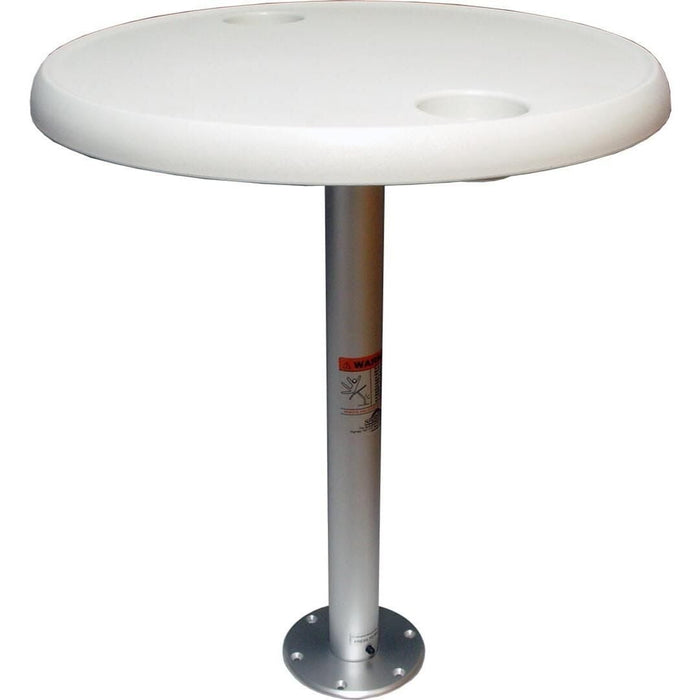 Springfield 1690202 Dock Edge Stowable Table Package, Round Tabletop
