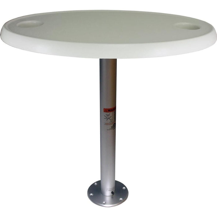 Springfield 1690206 Dock Edge Stowable Table Package, Oval Tabletop