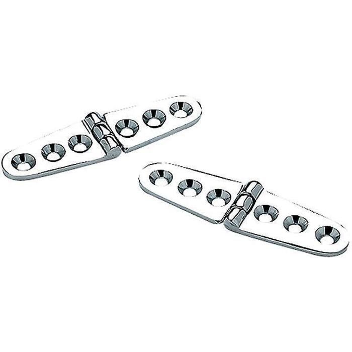 Seachoice 33831 Chrome Plated Brass Strap Hinges (1 Pair Per Pack)