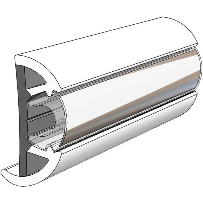 Taco Metals V11-9993WWK80-2 SuproFlex Rub Rail Kit, 2" x 1-1/4" Medium, White, with Vinyl Overlay Insert