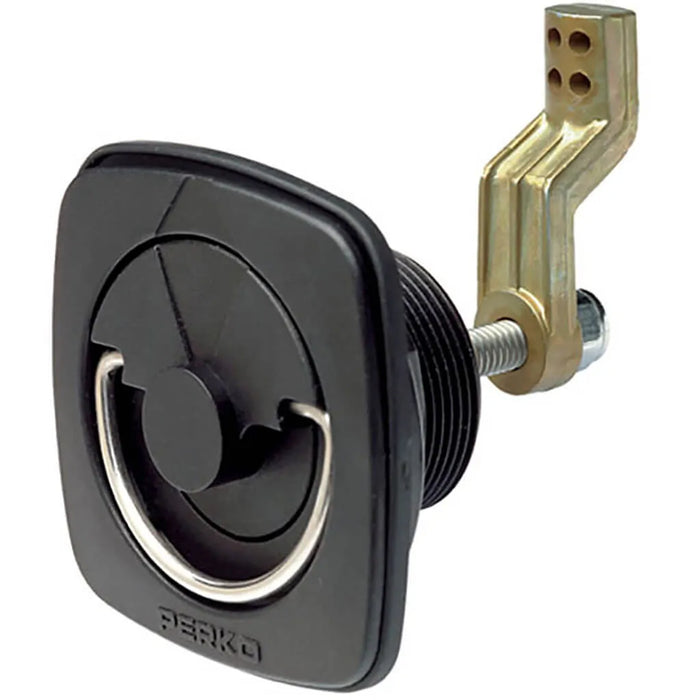 Pestillo empotrado Perko con barra de leva desplazada, acabado negro