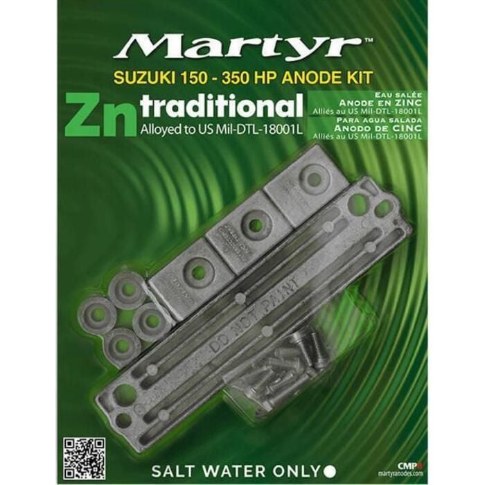 Martyr CMSZ150350KITZ Suzuki Anode Kit, 150-300HP, Zinc