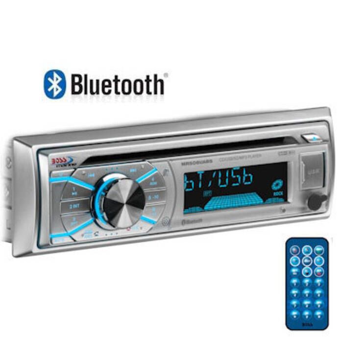 Boss Audio MR508UABS Single-DIN CD/USB/SD, MP3, WMA, FM/AM Player/Bluetooth Silver