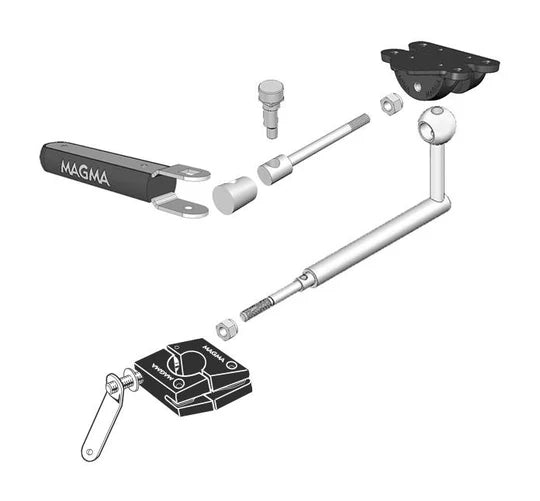 Magma Levelock Mount-Vertical For 1-1/2" Round Rails-Grill &