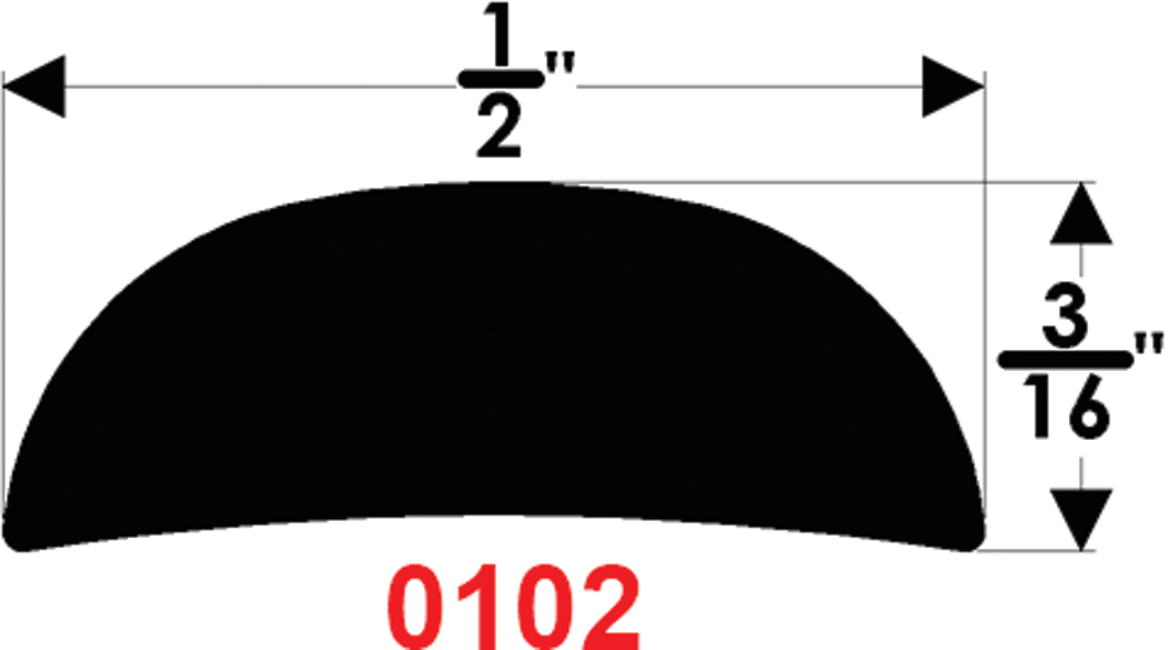 Taco Metals A51-0106TAL12D Taco Alum Rub Rail 1" x12' Cb