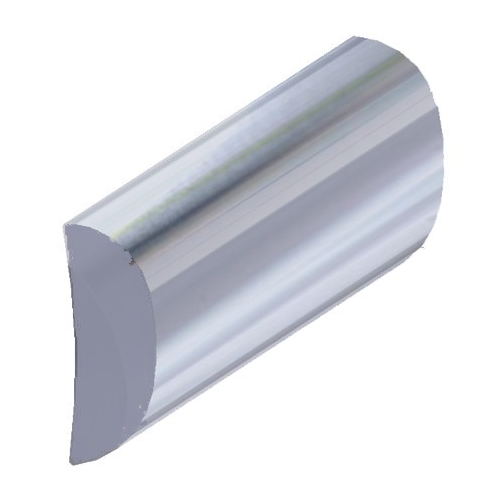 Taco Metals A51-0102TAL12D Taco Half Oval Alum 1/2 12' L
