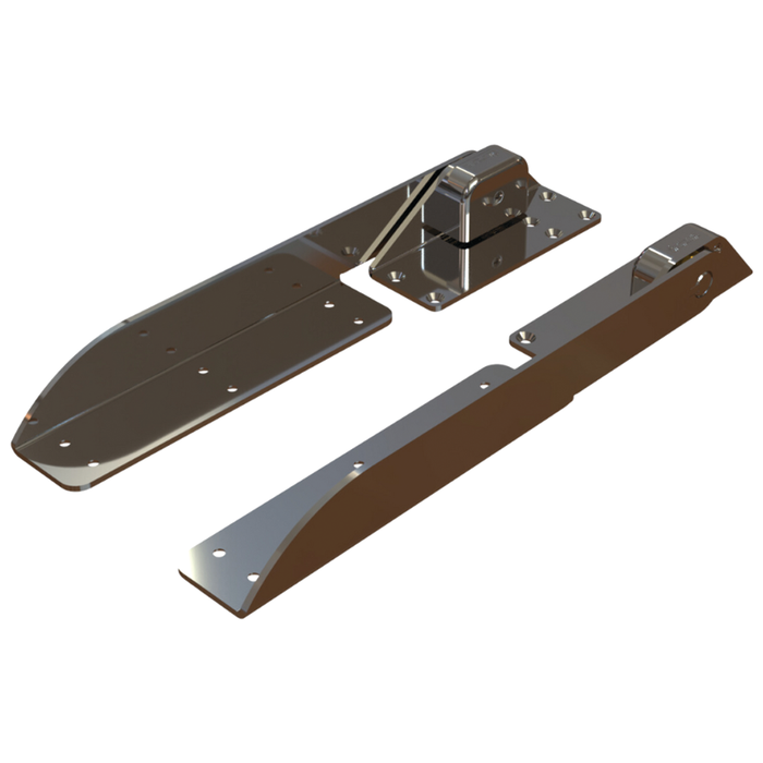 Taco Metals H25-0048 TACO Command Ratchet Hinge 18-1/2" 316 SS Polished w/Hard, Stop