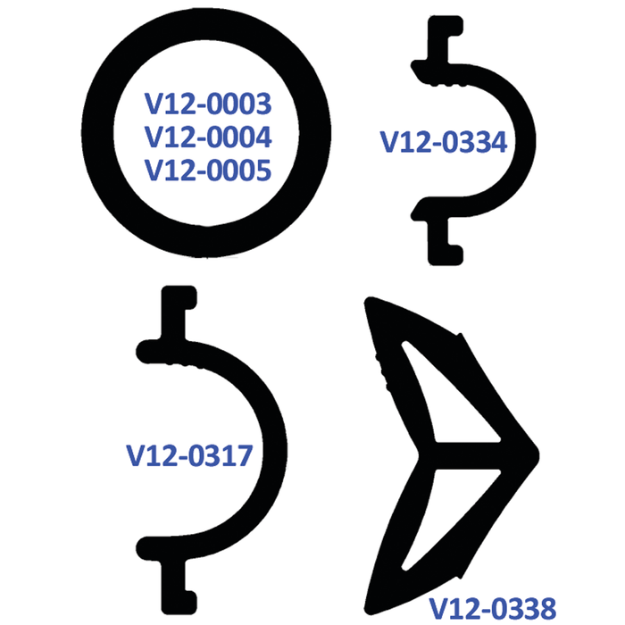 Taco Metals V12-0338BKA70-1 Taco Flexible Vinyl Insert, 70' Black