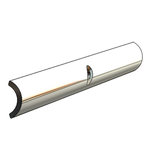 Taco Metals S11-4500P12 Taco SS Hollow Back Rub Rail 1/2" X 12' Hb