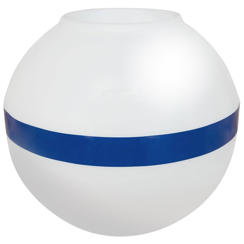 Taylor Made Products 46818 Taylor Sur-Moor Shackle Buoy White w/ Blue Reflective, Striping