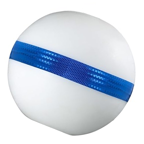 Taylor Made Products 46370 Taylor Sur-Moor T3C Mooring Buoy White w/ Blue, Reflective Striping