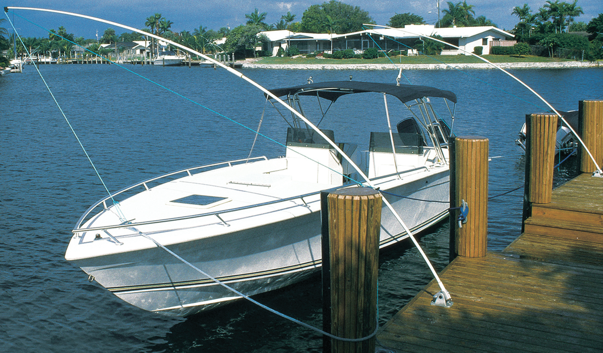 Taylor Made MW.140 Standard Mooring Whips, 1-Pair, Fixed 60 Deg Angle Base, for Boats Up to 24'-28'