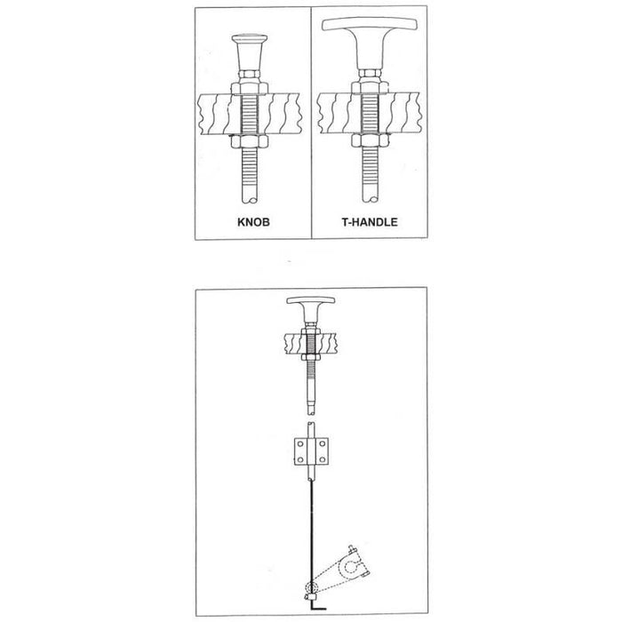 SeaStar CC34305 33LU Control Cablew/Knob/T-handle