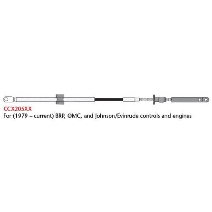 SeaStar CCX20523 OMC-J/E TFXtreme Control Cable