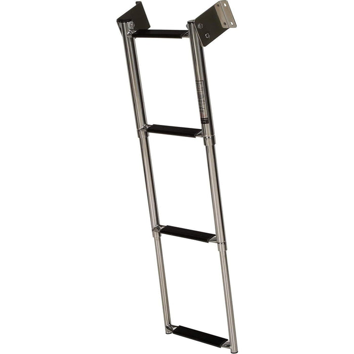 Seachoice 71231 Telescoping Transom Mount Stainless Steel 4-Step Ladder