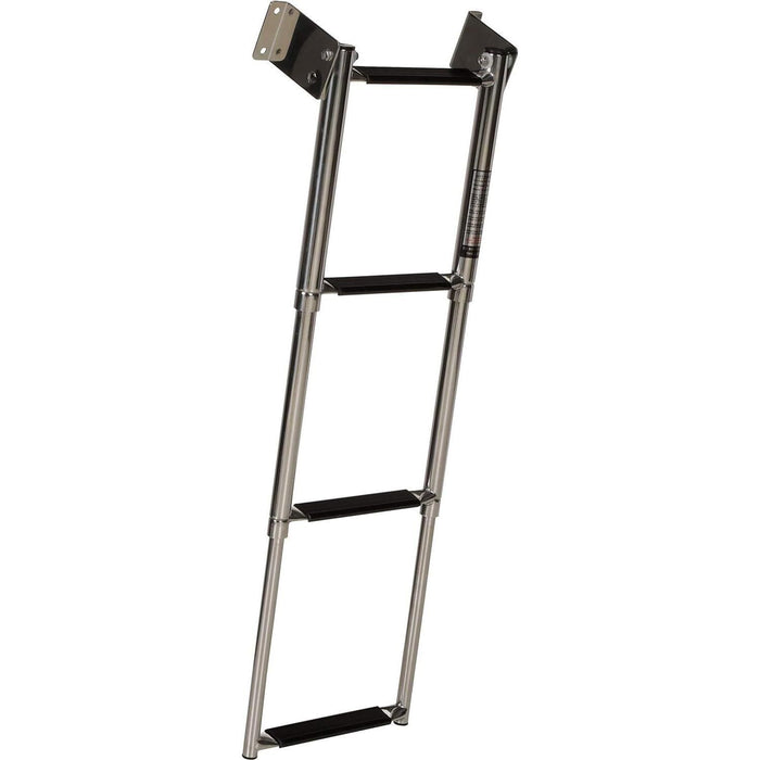 Seachoice 71231 Telescoping Transom Mount Stainless Steel 4-Step Ladder