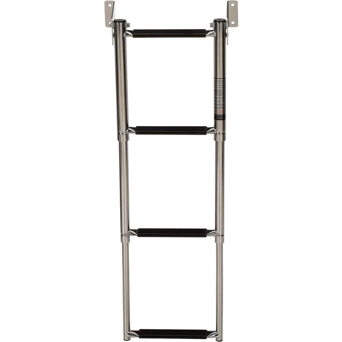 Seachoice 71231 Telescoping Transom Mount Stainless Steel 4-Step Ladder