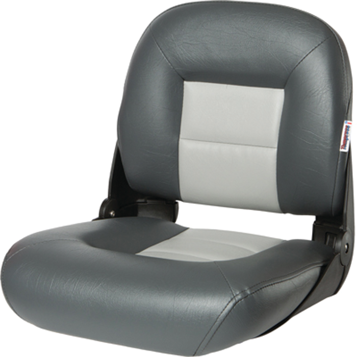 Tempress 54675 Navistyle Low-Back Boat Seat, Charcoal/Grey