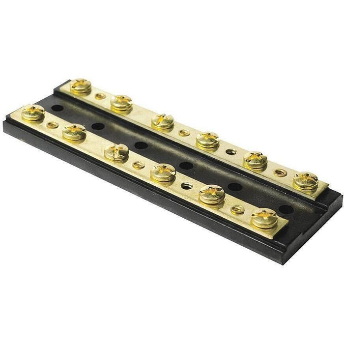 Seachoice 13531 Terminal Block, 6-Gang, Brass Clips and Contacts