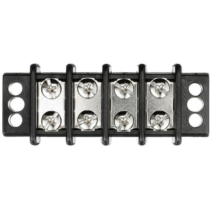 Seachoice 13561 Terminal Block, 4-Gang, Brass Clips and Contacts