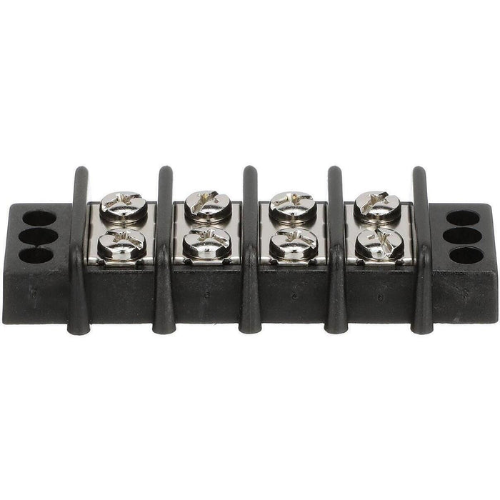 Seachoice 13561 Terminal Block, 4-Gang, Brass Clips and Contacts