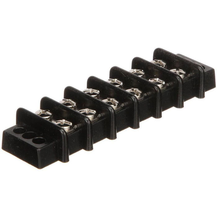 Seachoice 13571 Terminal Block, 6-Gang, Nickel Plated Brass Terminals