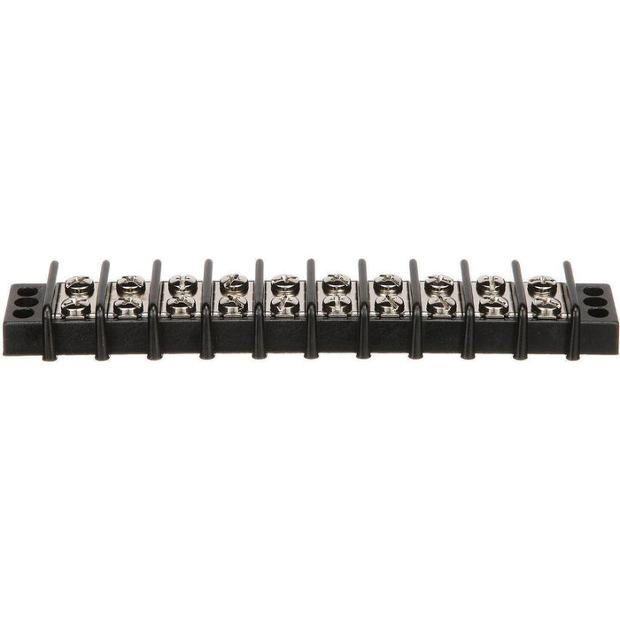 Seachoice 13591 Terminal Block, 10-Gang, Nickel Plated Brass Terminals