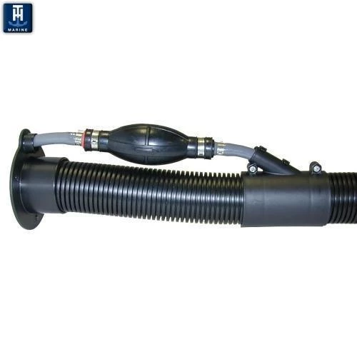 TH Marine RFFHP-1-DP T-H Marine Rigging Flange Hose Union for 2" Hose w/ 3/4", Fuel Hose Port, Black