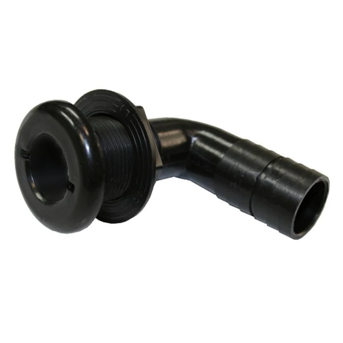 TH Marine TH-1290T-DP 90 Degree Thru-Hull, 1-1/8" Barb, Standard