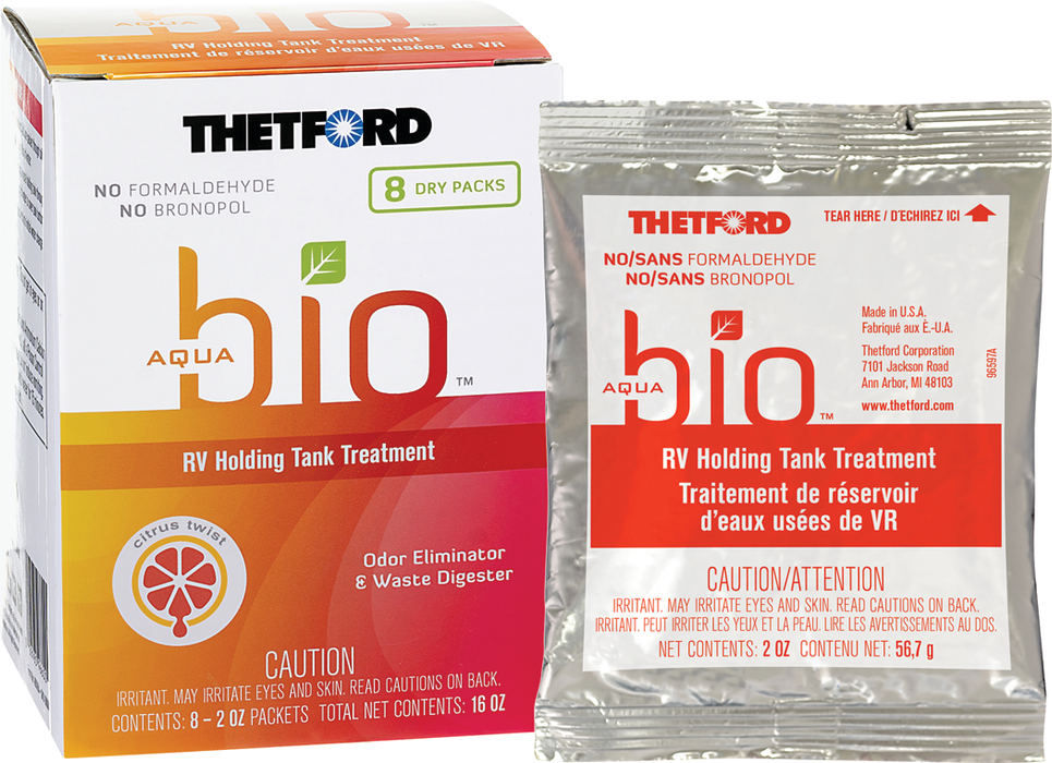 Thetford 96600 Aquabio Dri Pack Holding Tank Treatment, 2 oz., 8/pk